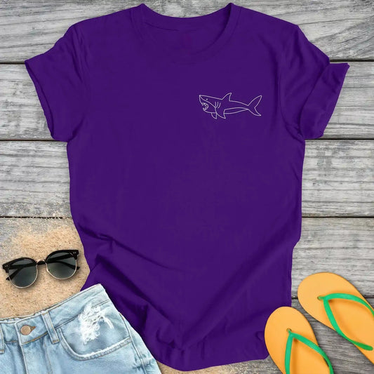 Cute Shark Line Drawing