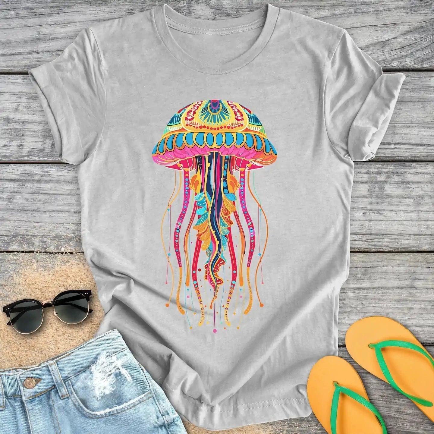 Vibrant Mandala Jellyfish