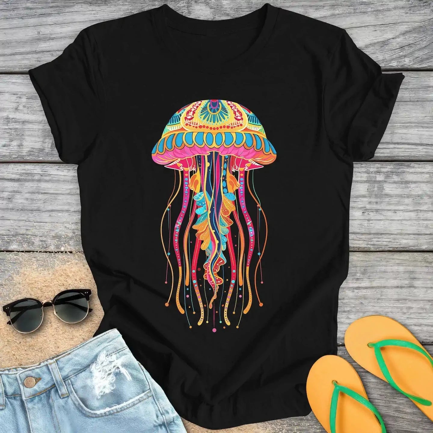 Vibrant Mandala Jellyfish