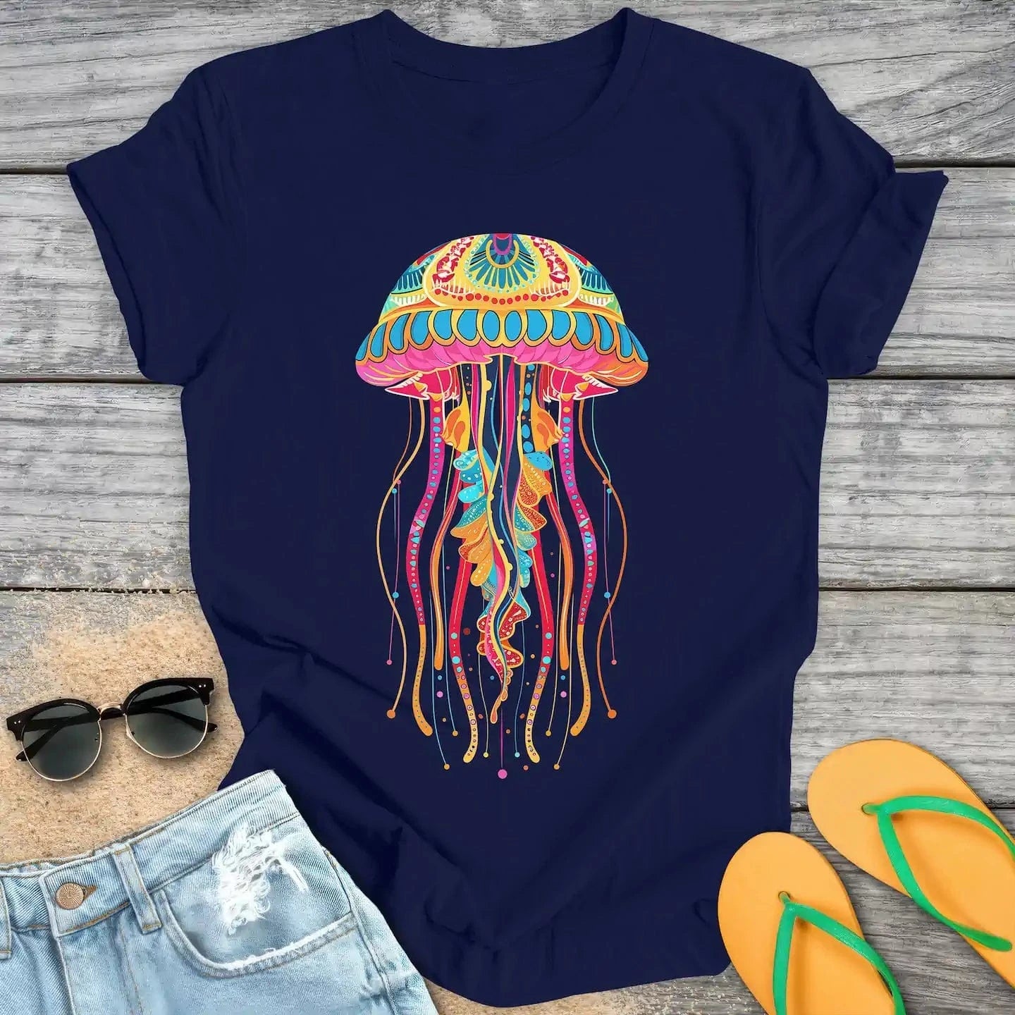 Vibrant Mandala Jellyfish