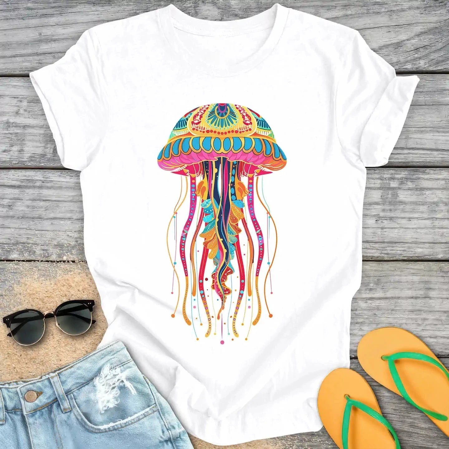 Vibrant Mandala Jellyfish