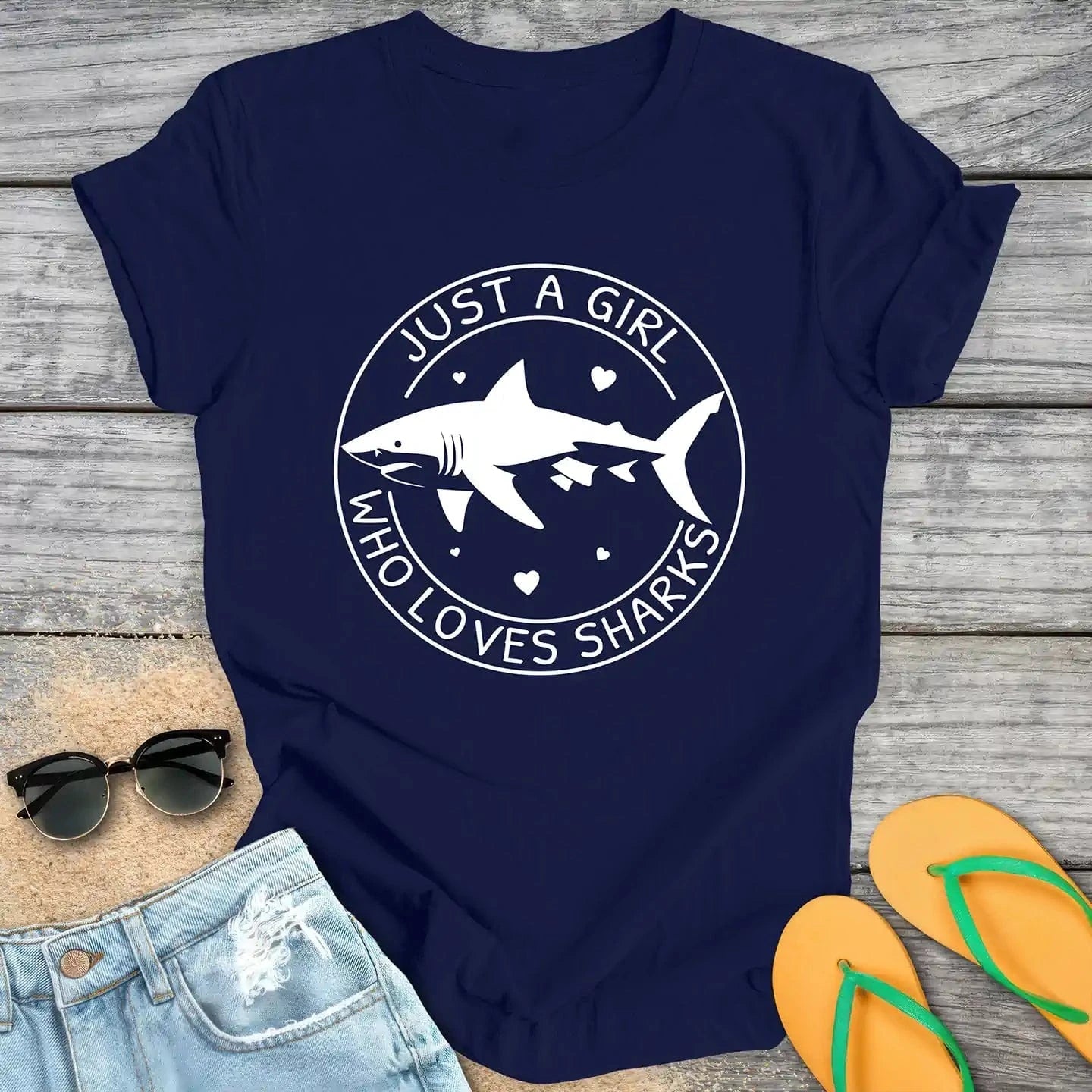 Just A Girl Who Loves Sharks Hearts