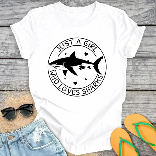 Just A Girl Who Loves Sharks Hearts