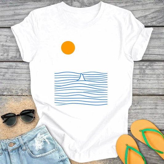 Minimalist Shark Fin At Night