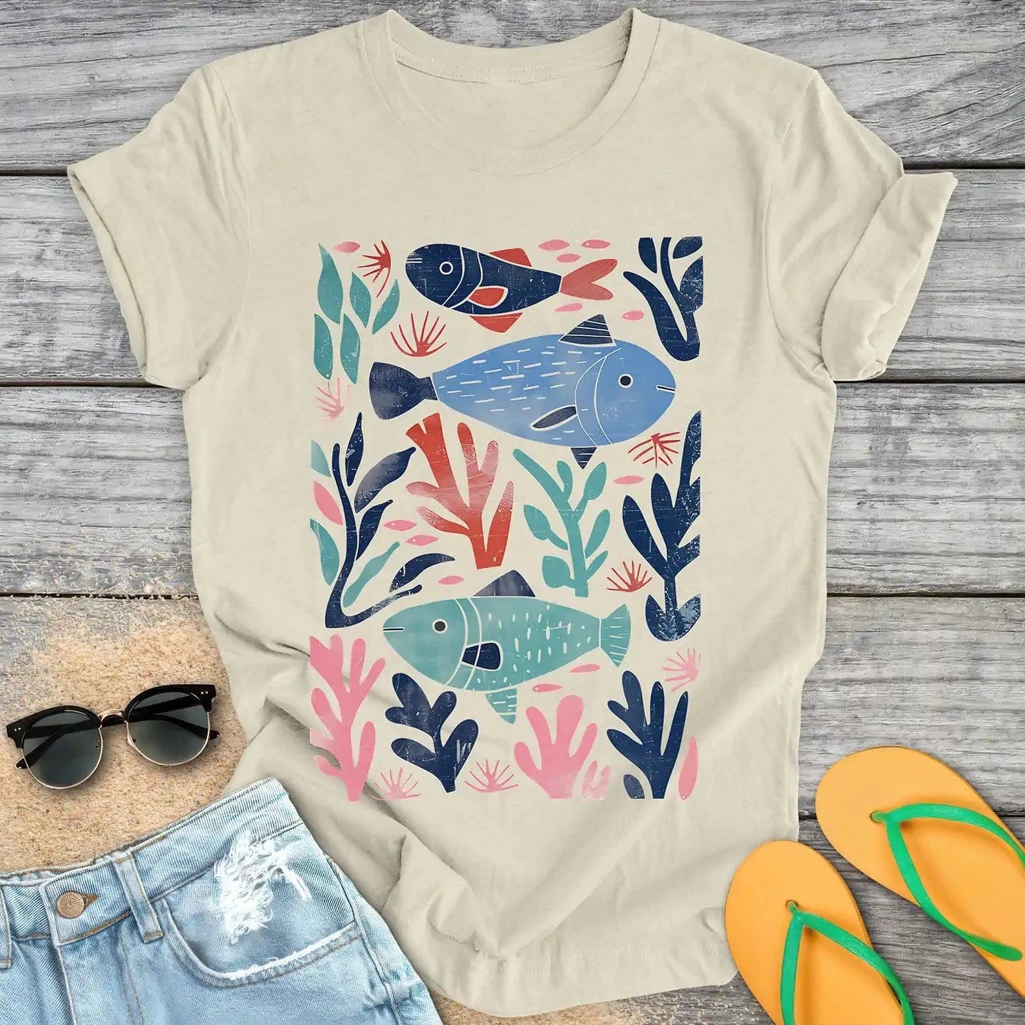 Fish & Sea Plants Art Print