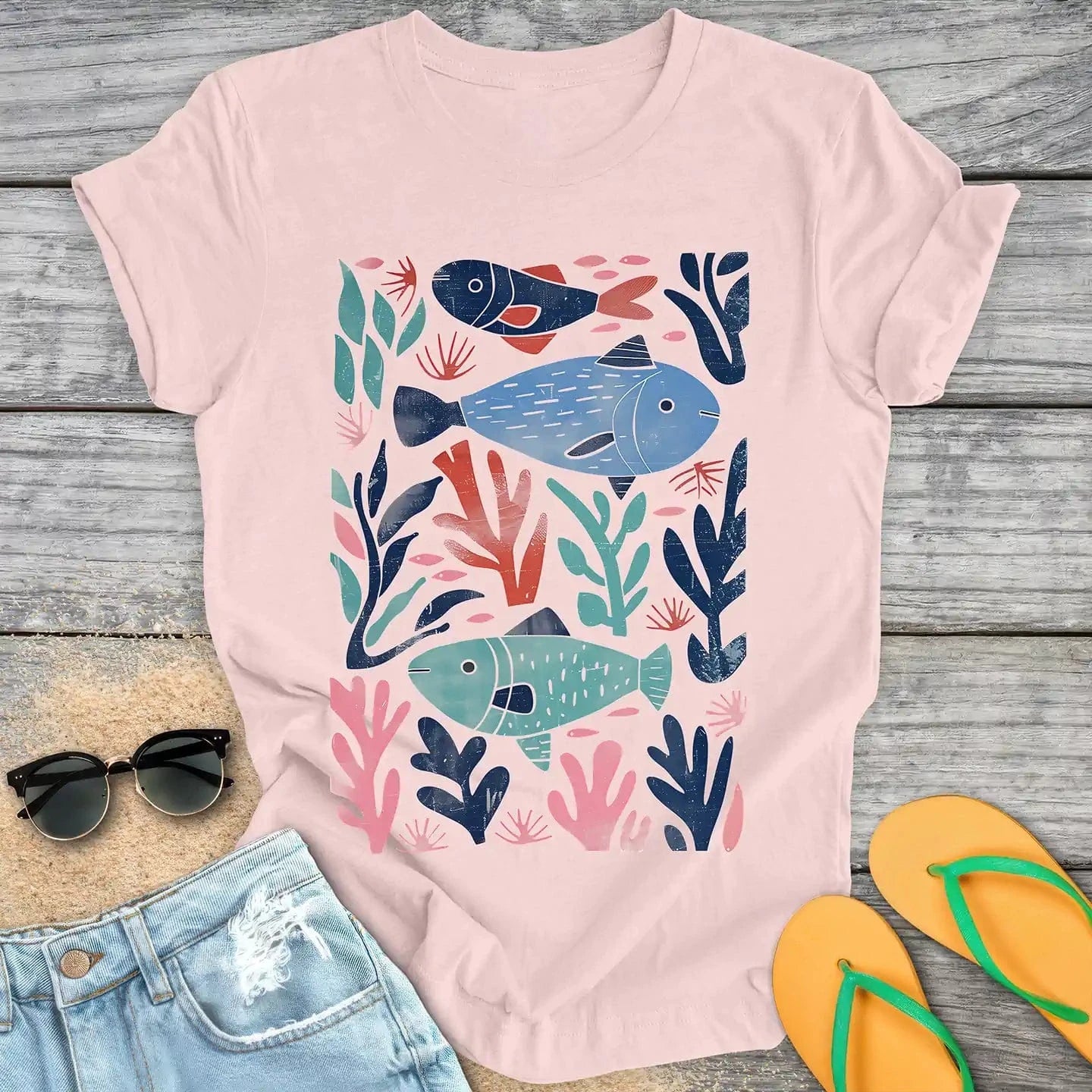 Fish & Sea Plants Art Print