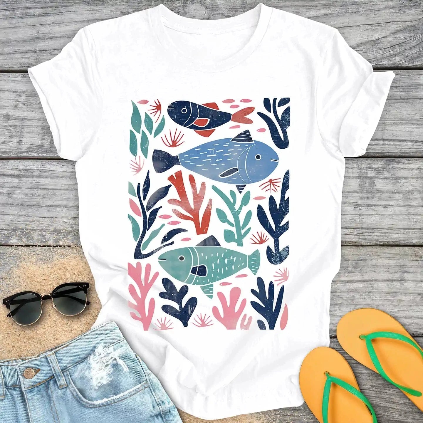 Fish & Sea Plants Art Print