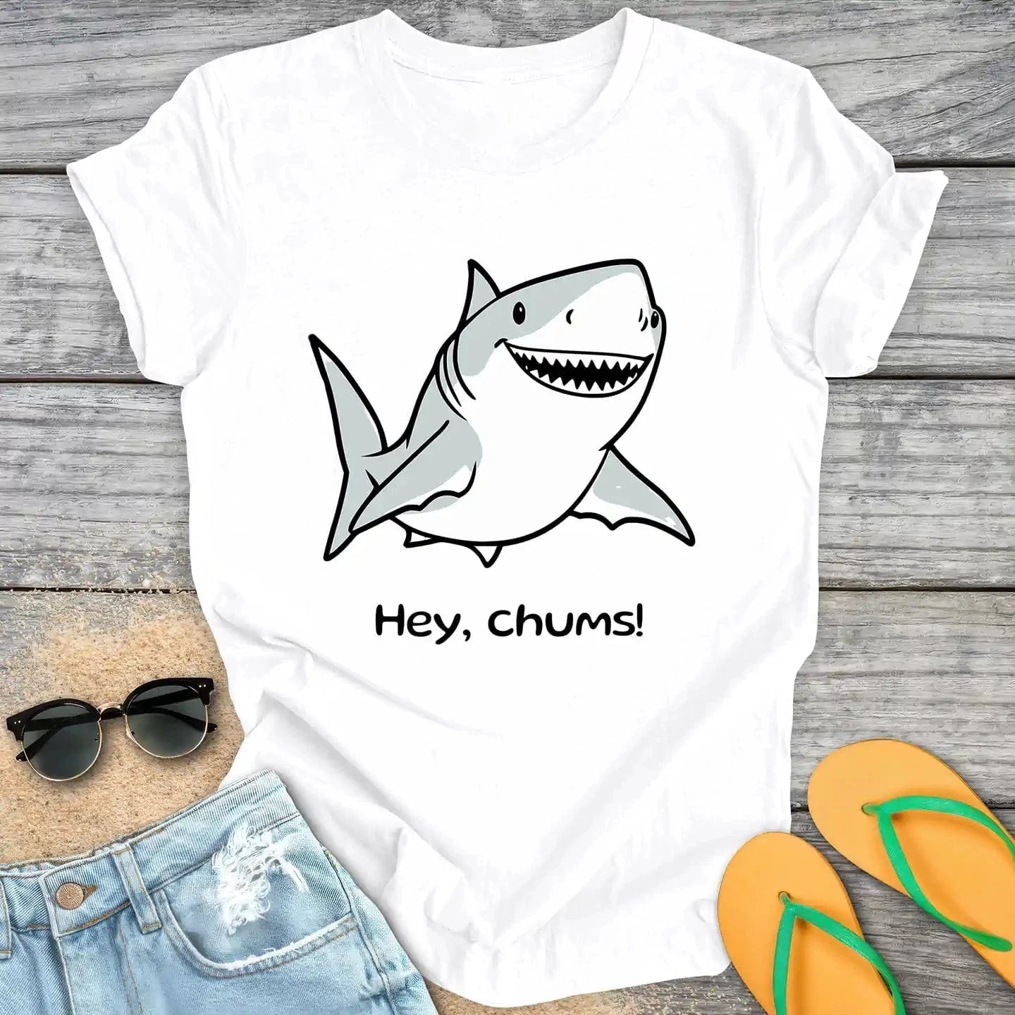 Cute Cartoon Shark Greeting