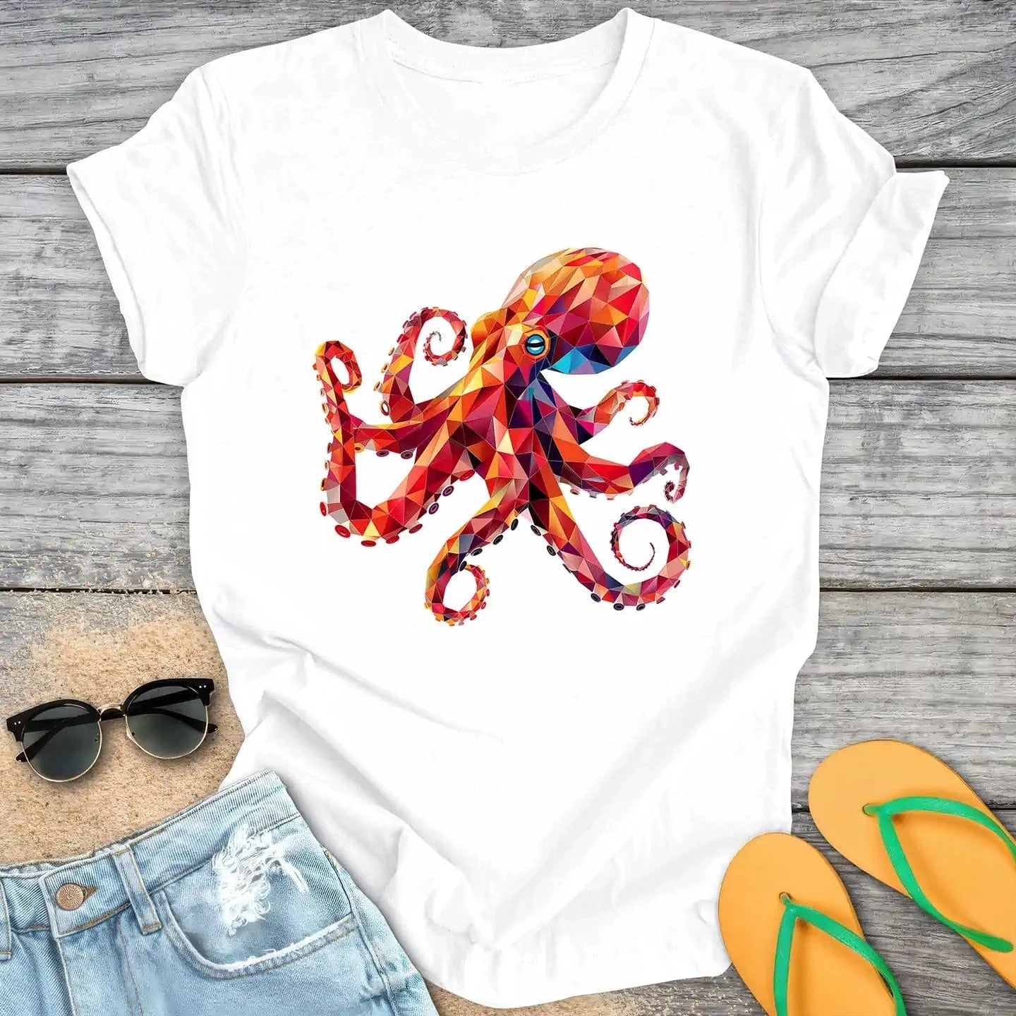 Geometric Colorful Octopus