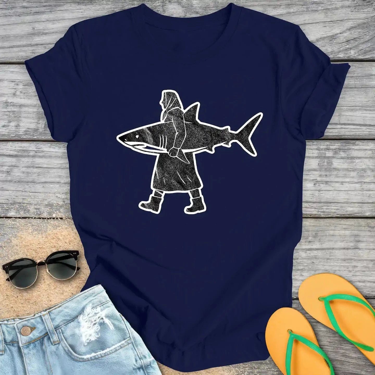 Fisherwoman With Shark