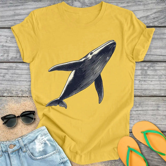 Vintage ascending Whale