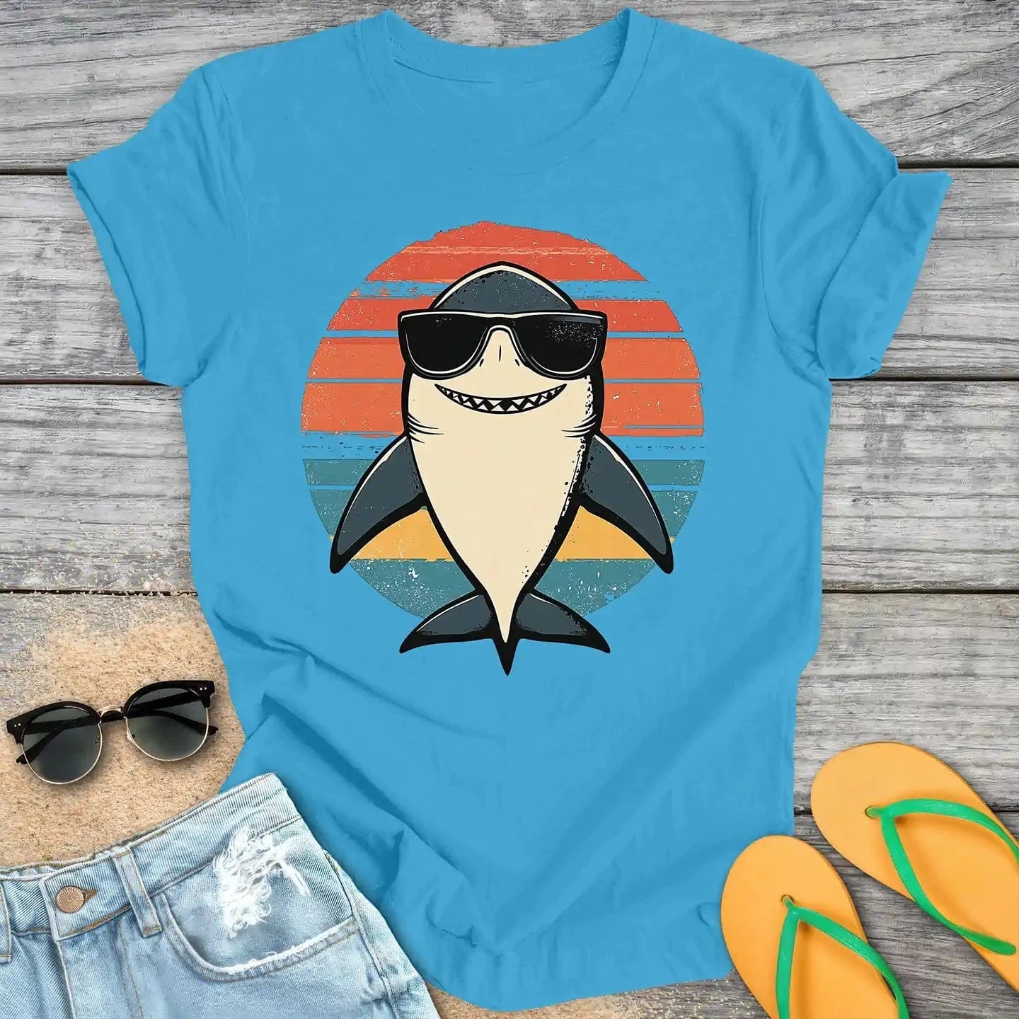 Retro Vintage Cartoon Shark
