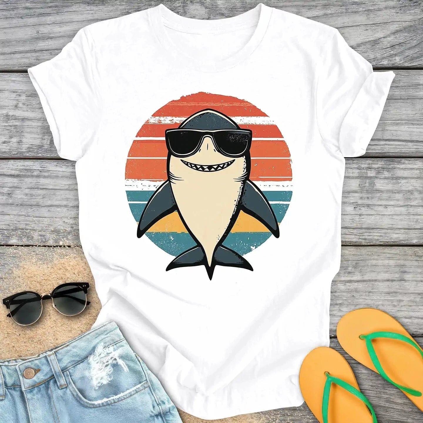 Retro Vintage Cartoon Shark