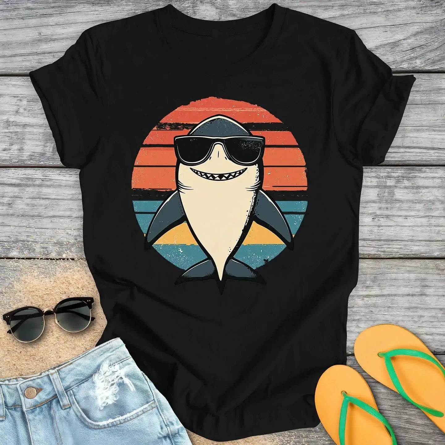 Retro Vintage Cartoon Shark