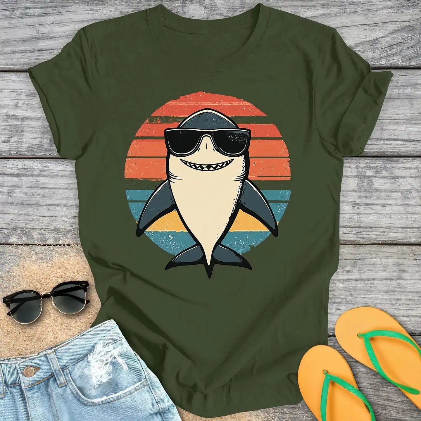 Retro Vintage Cartoon Shark