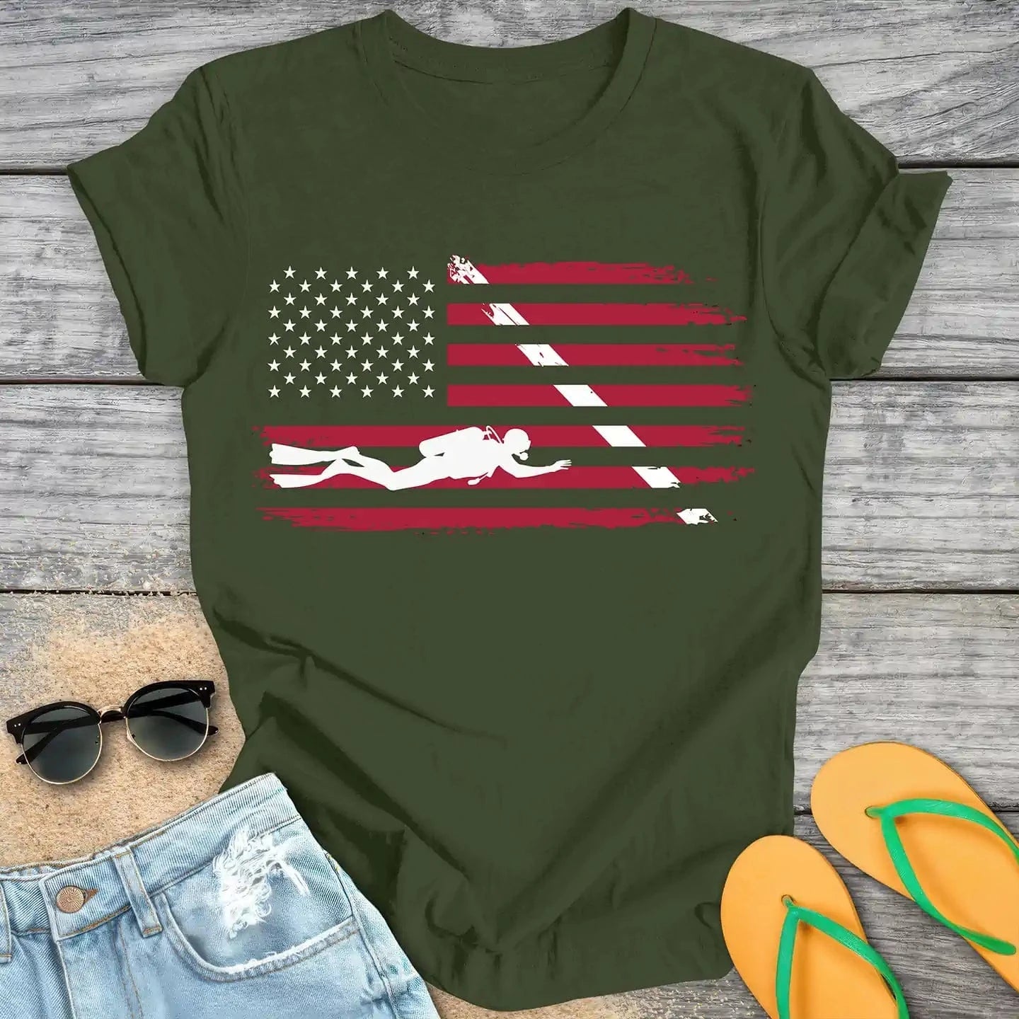 American Diver Down Flag