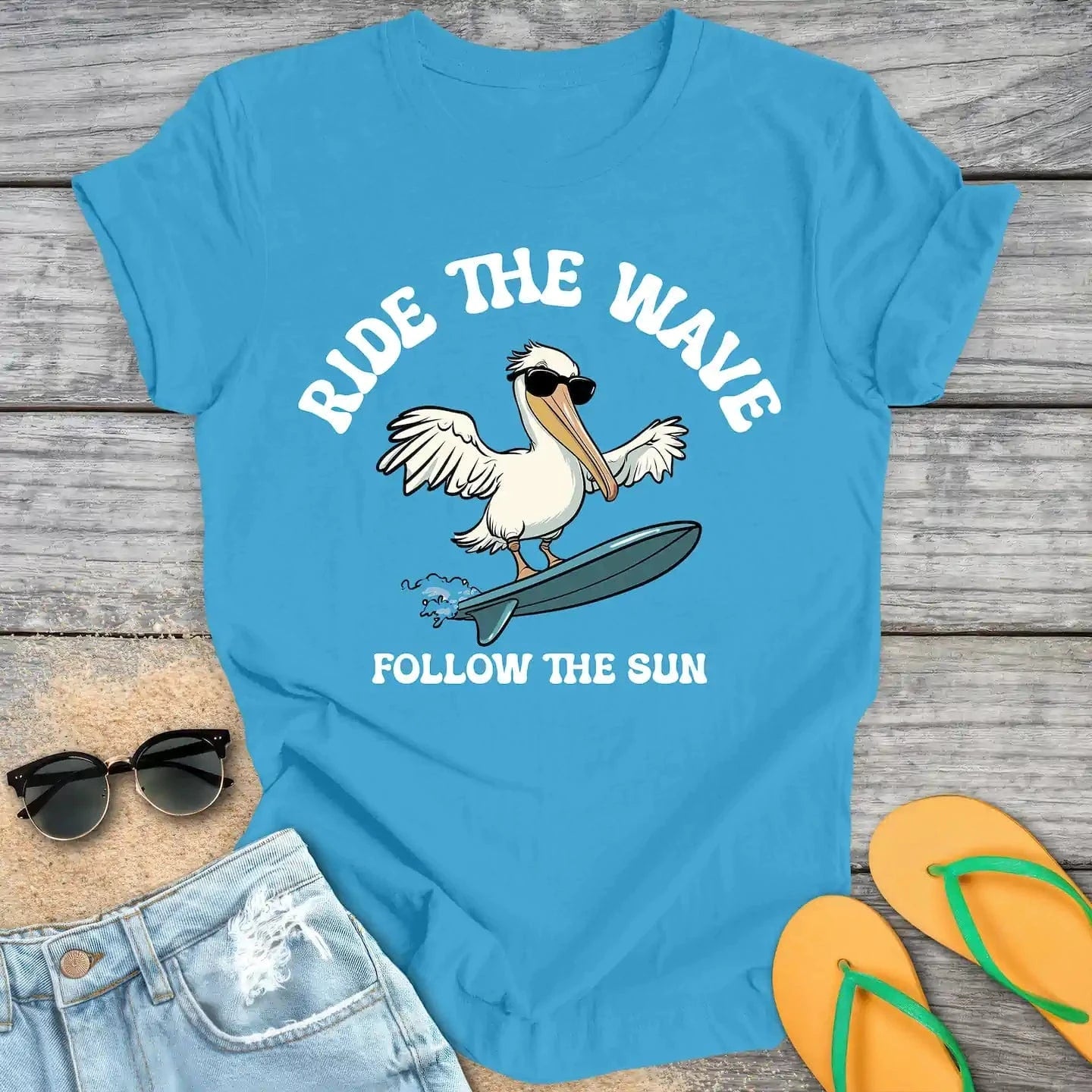 Surfing Pelican