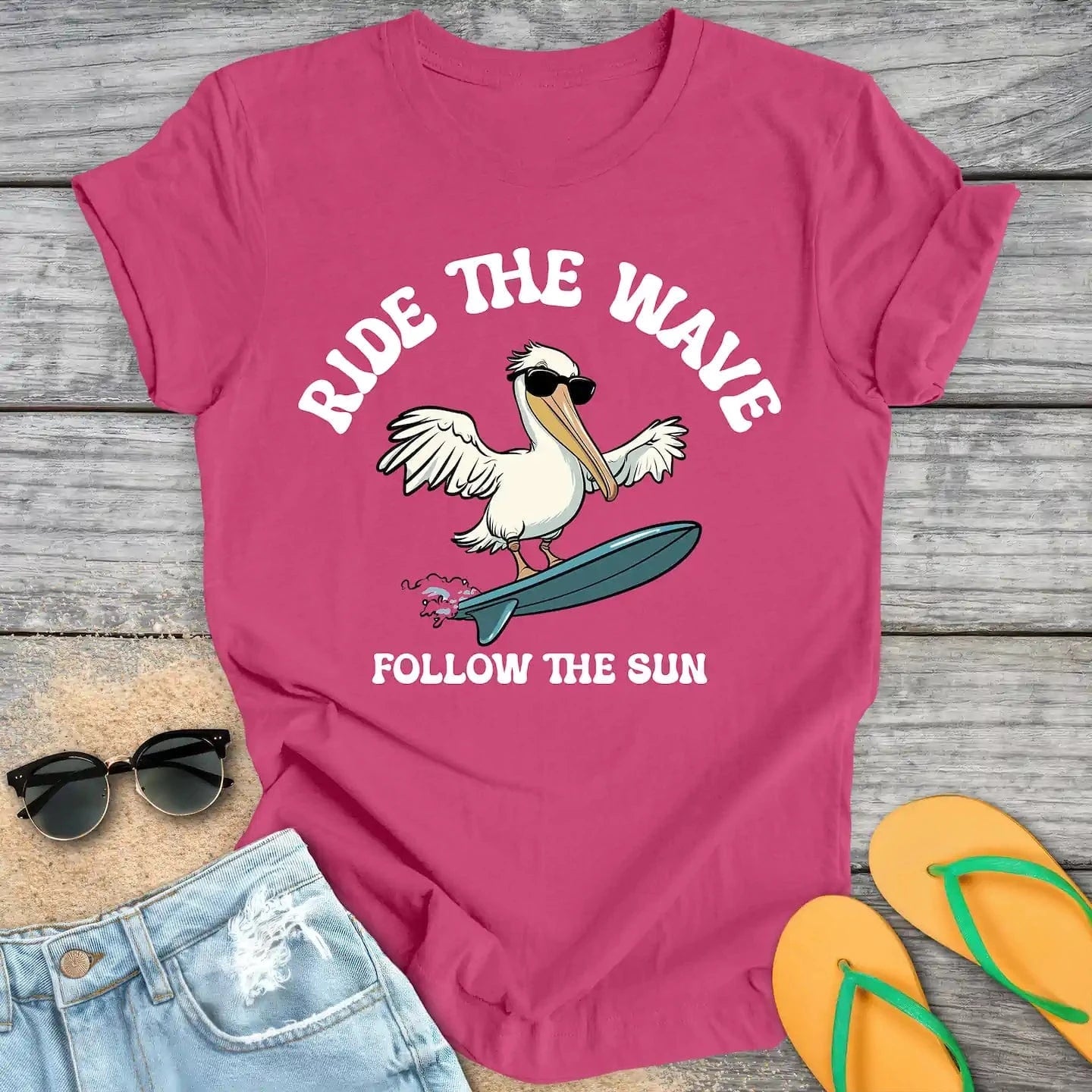 Surfing Pelican