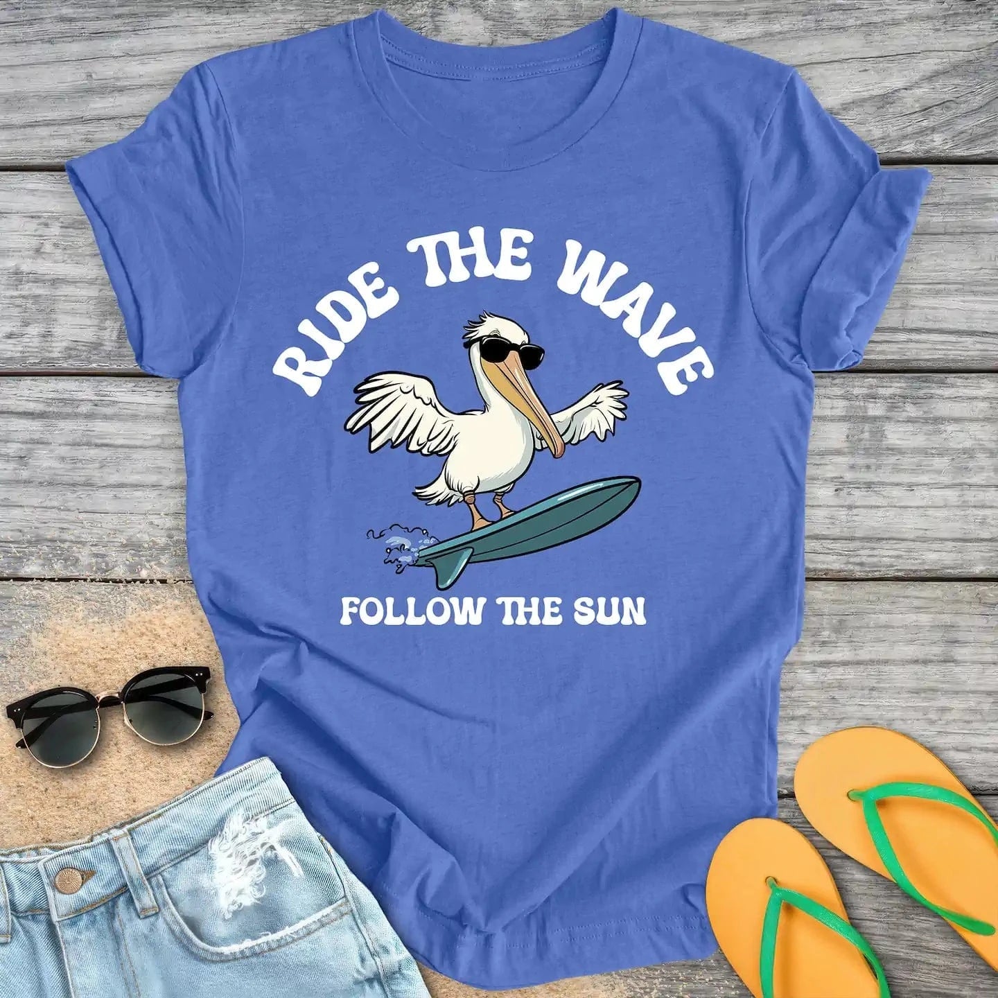 Surfing Pelican