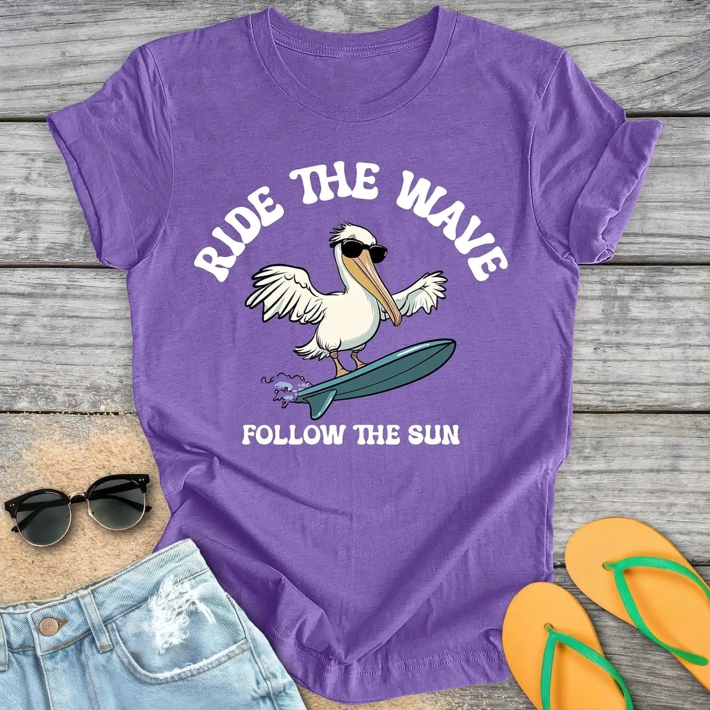 Surfing Pelican