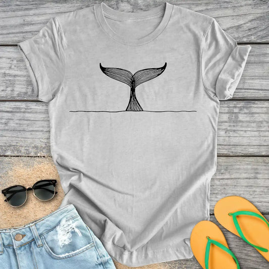 Whale Tail Line Drawing