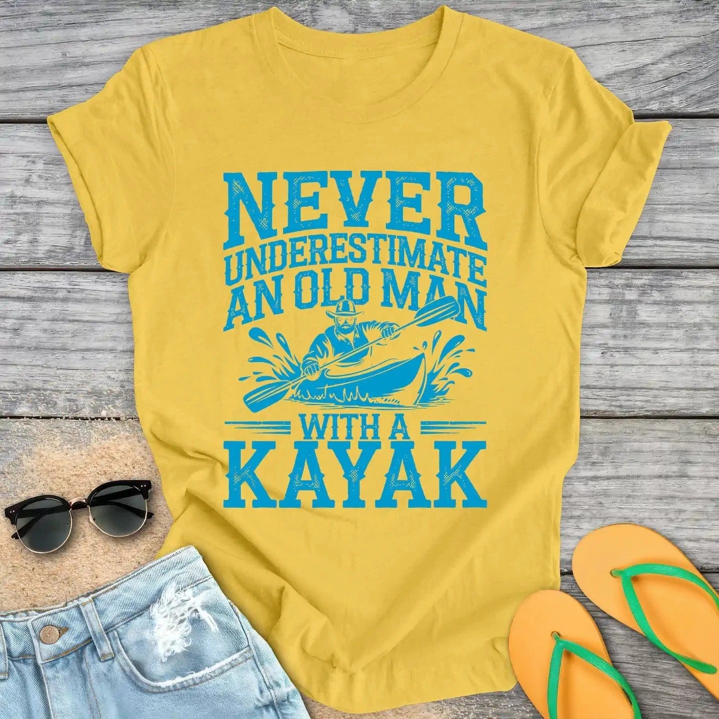 Never Underestimate An Old Man With A Kayak