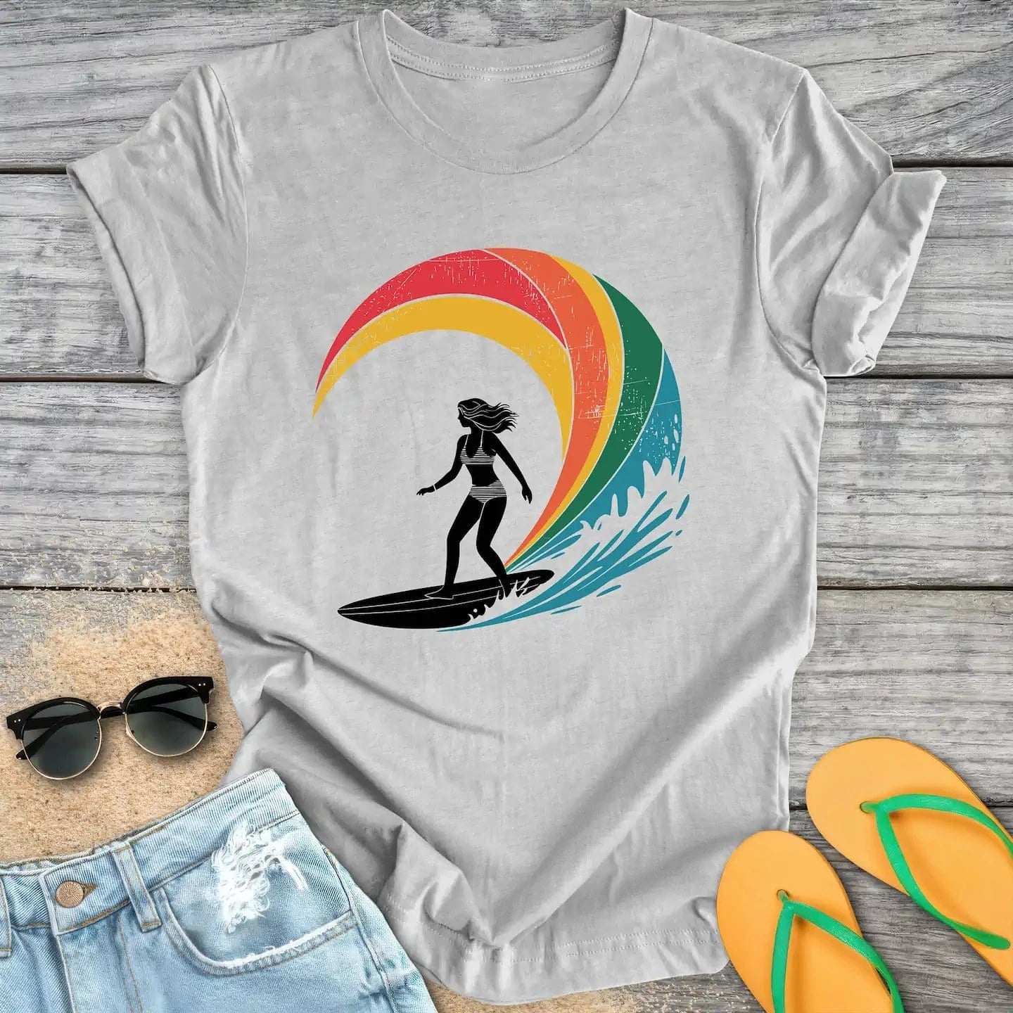 Surfer Girl Vintage Wave