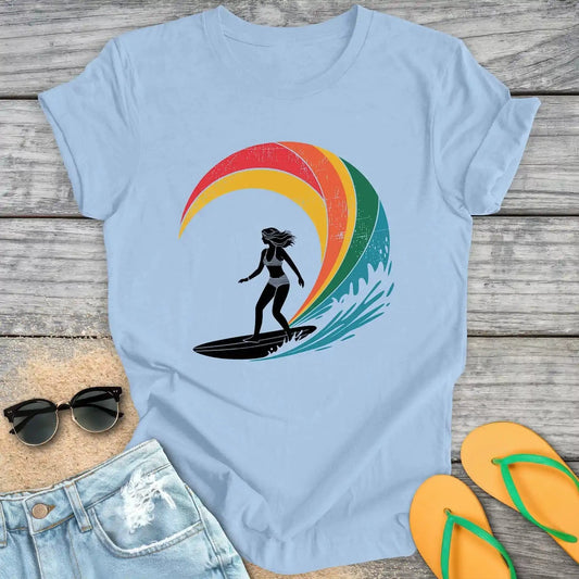 Surfer Girl Vintage Wave