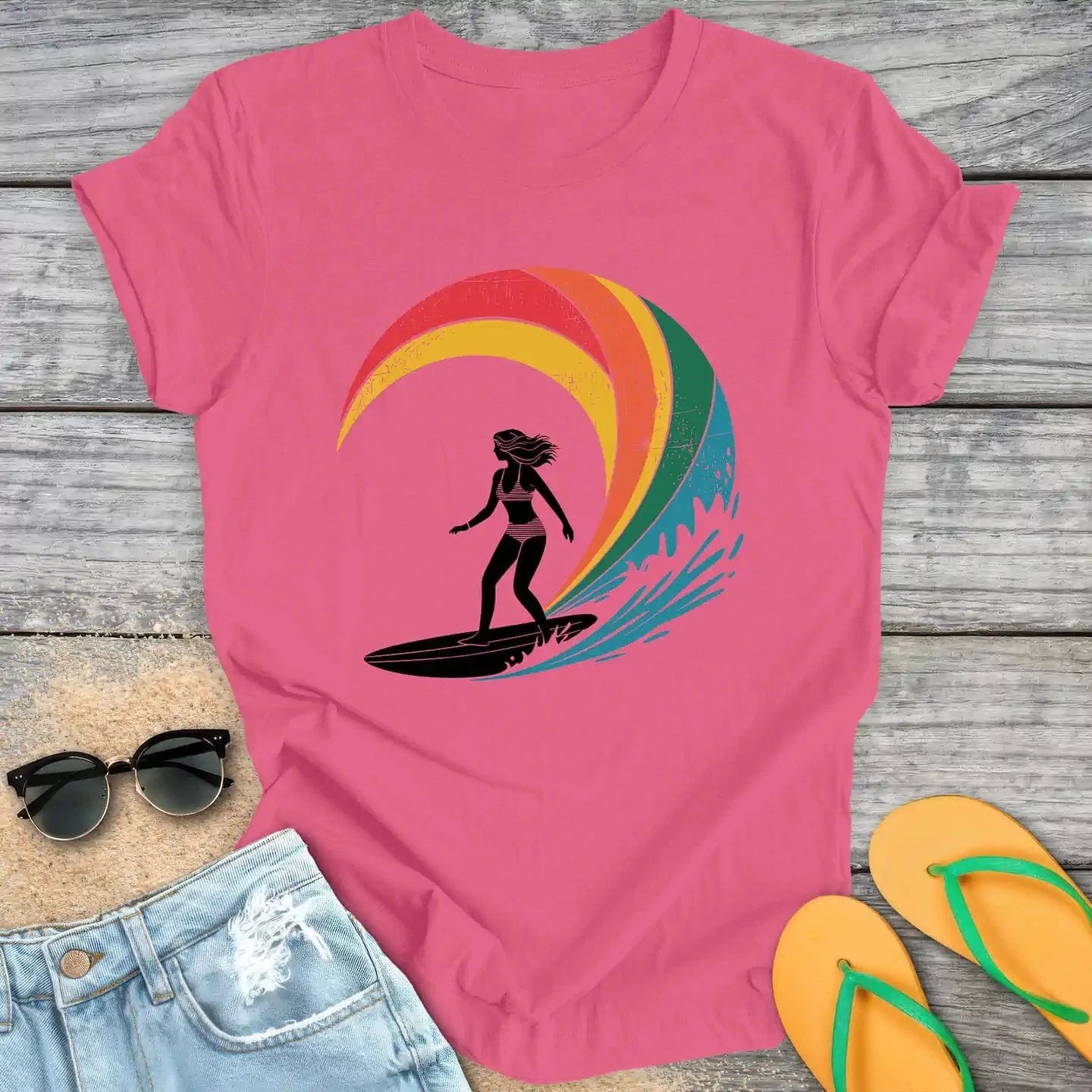 Surfer Girl Vintage Wave