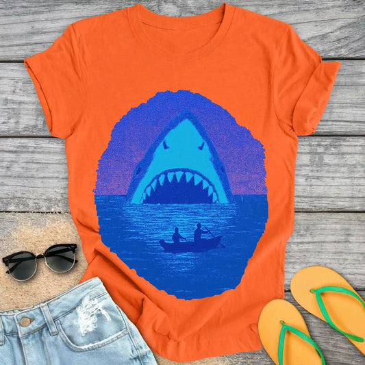 Giant Shark Tiny Boat