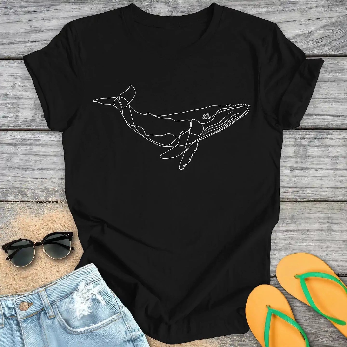 Whale Line Drawing