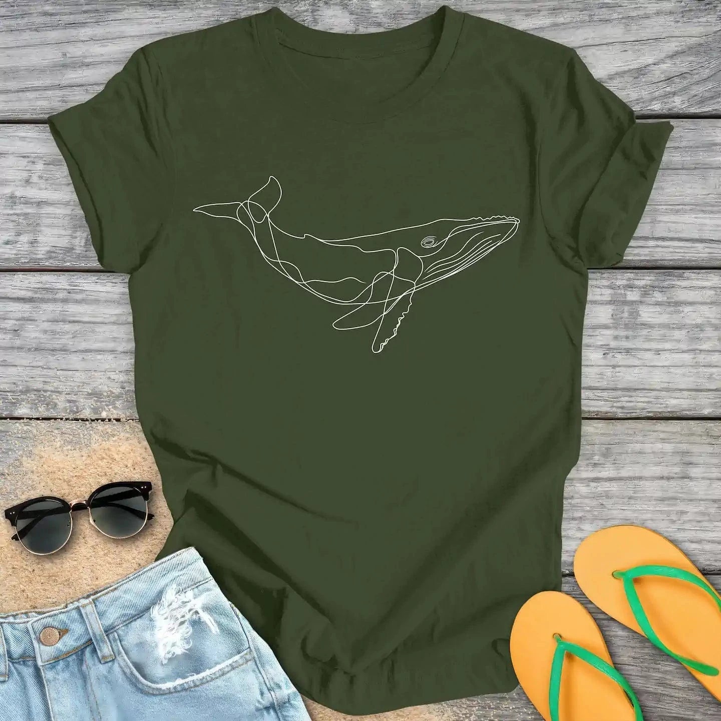 Whale Line Drawing