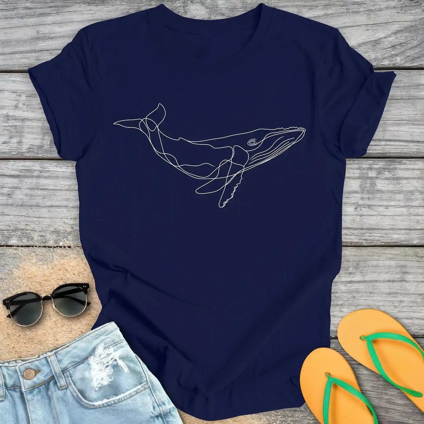 Whale Line Drawing