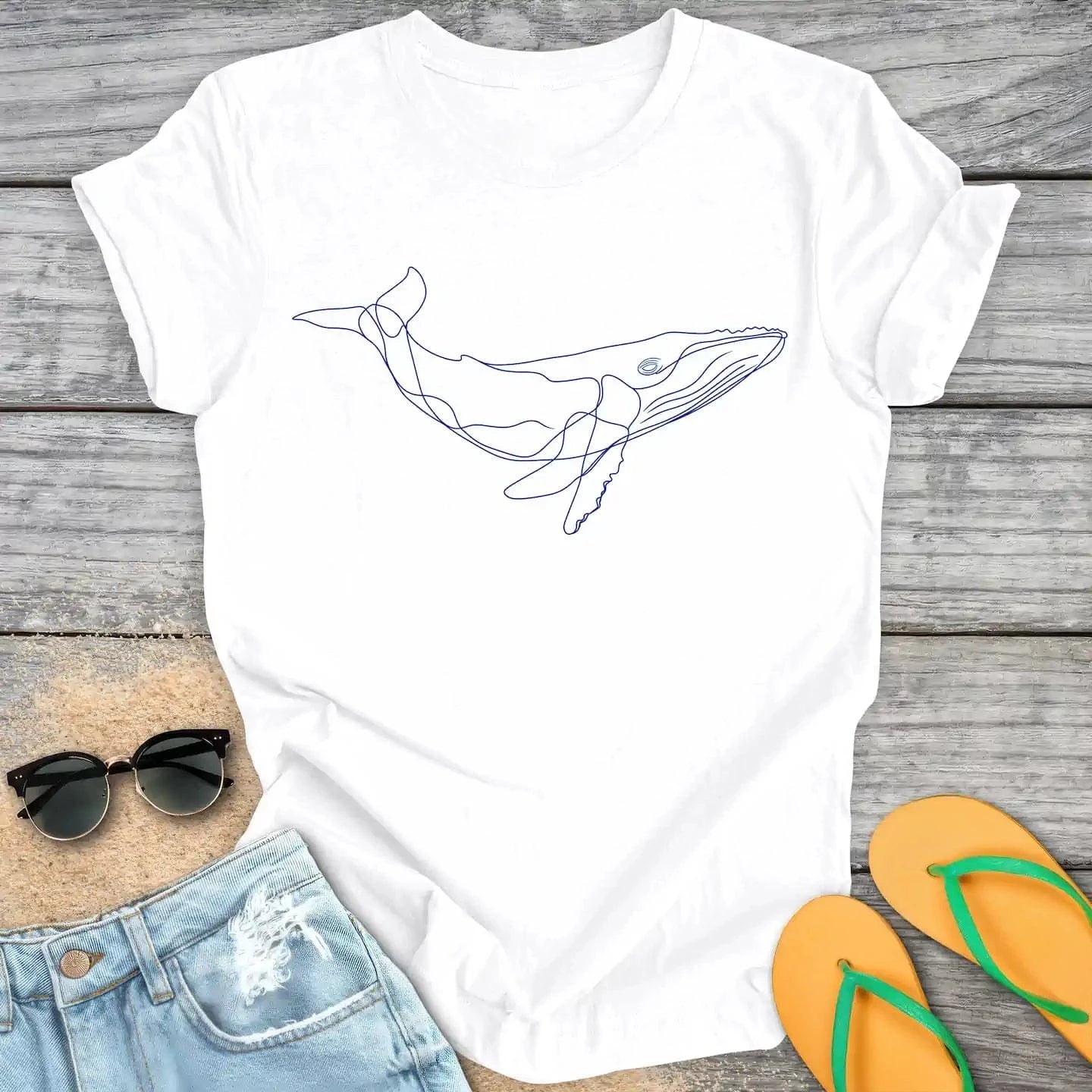 Whale Line Drawing