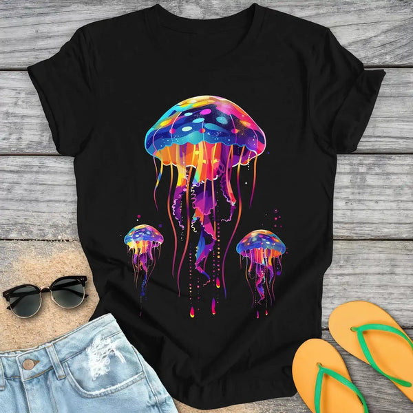 Psychedelic Jellyfish Fam – Ubaha - T-Shirts for Ocean Lovers