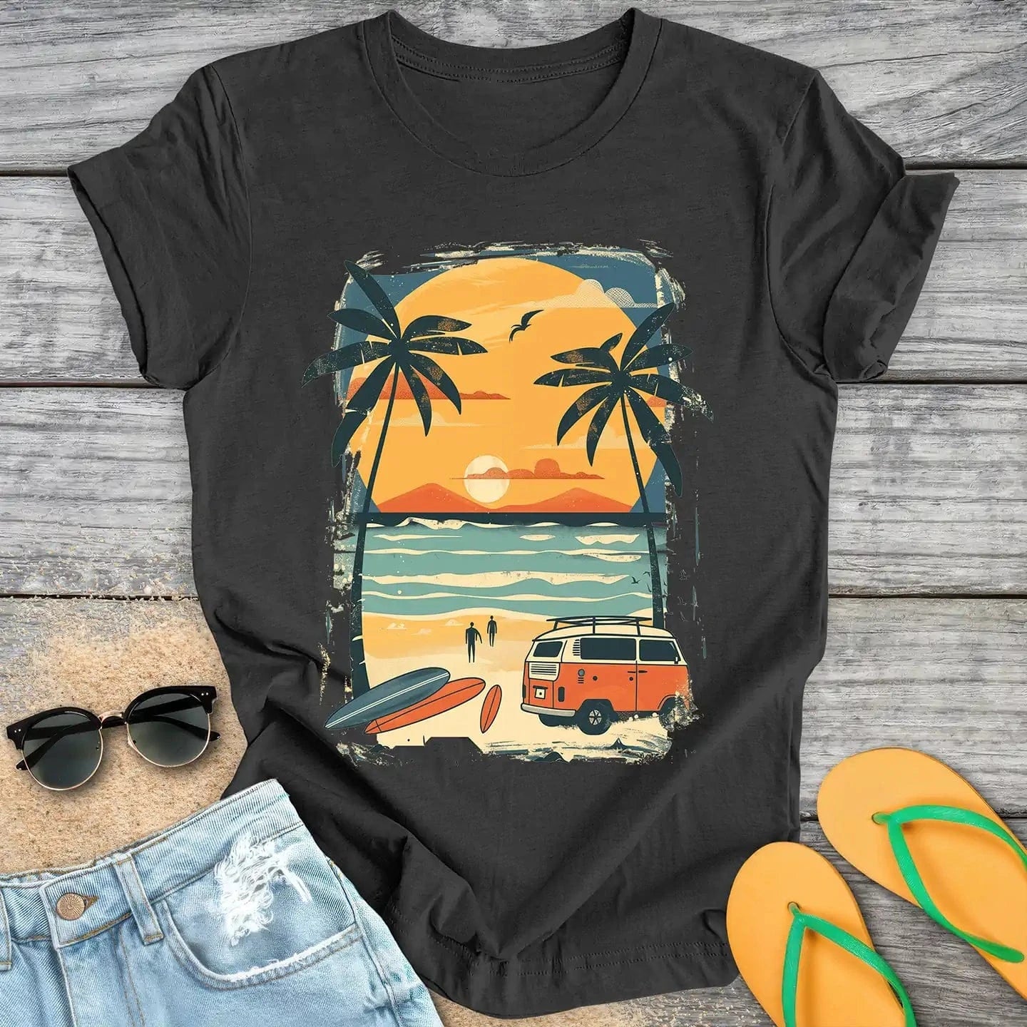 Retro Surfers Beach