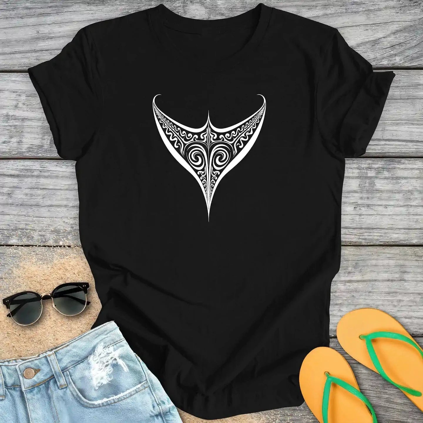 Tribal Manta Ray Tattoo