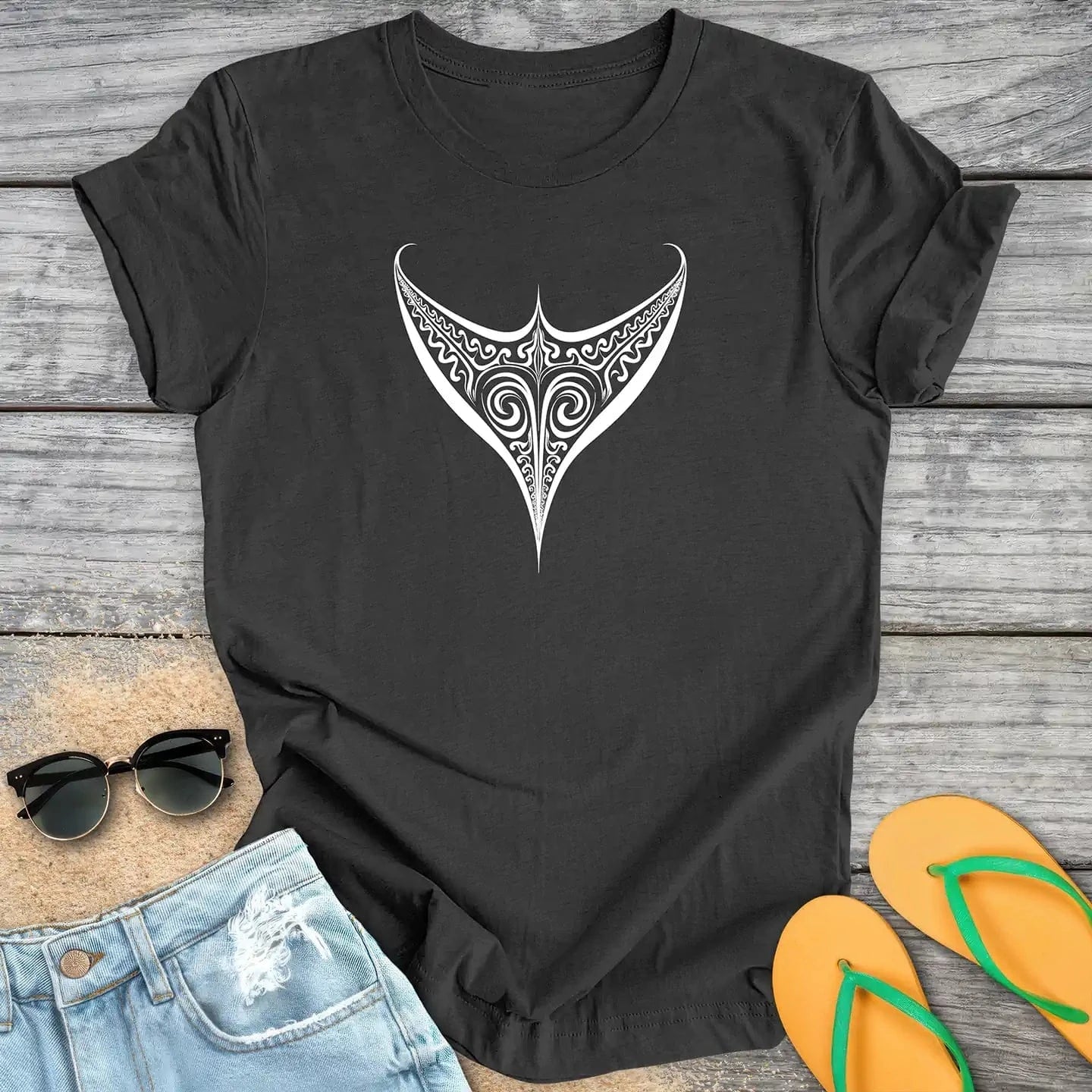 Tribal Manta Ray Tattoo