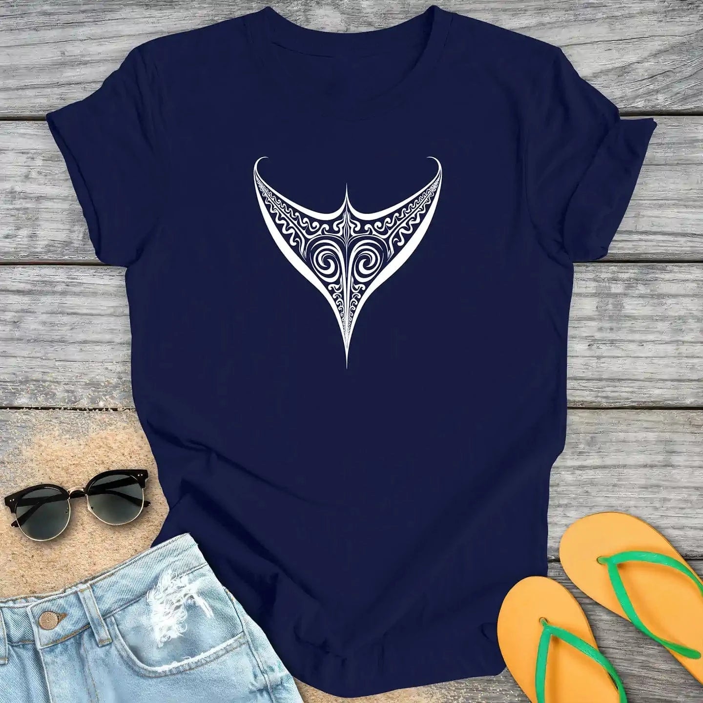 Tribal Manta Ray Tattoo