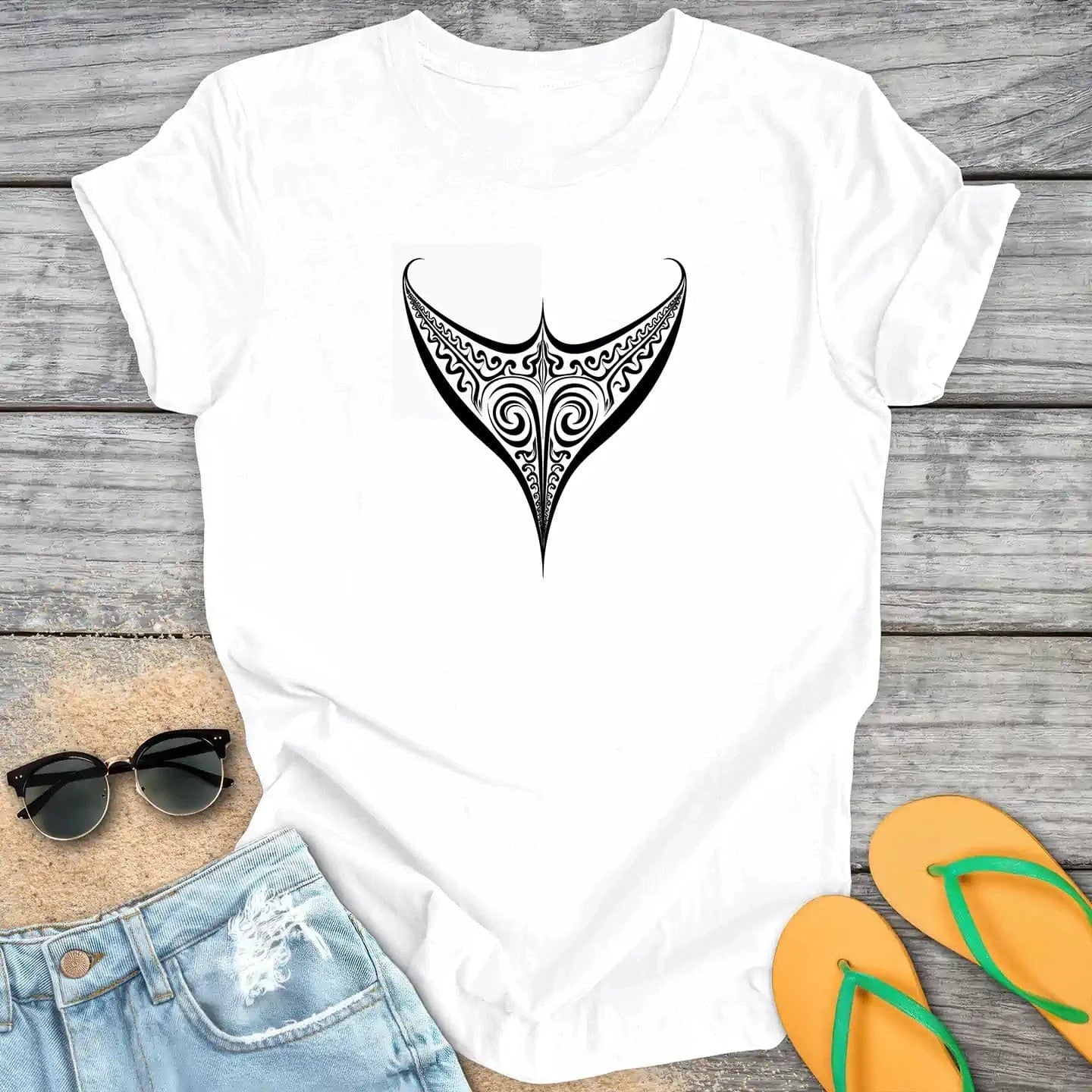 Tribal Manta Ray Tattoo