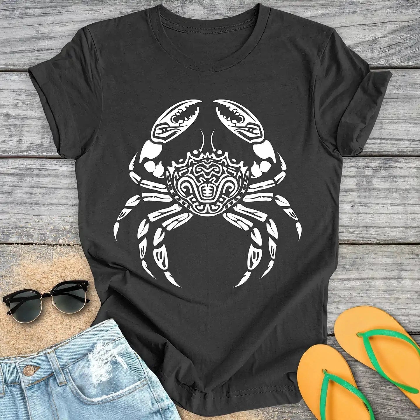 Tribal Crab Tattoo