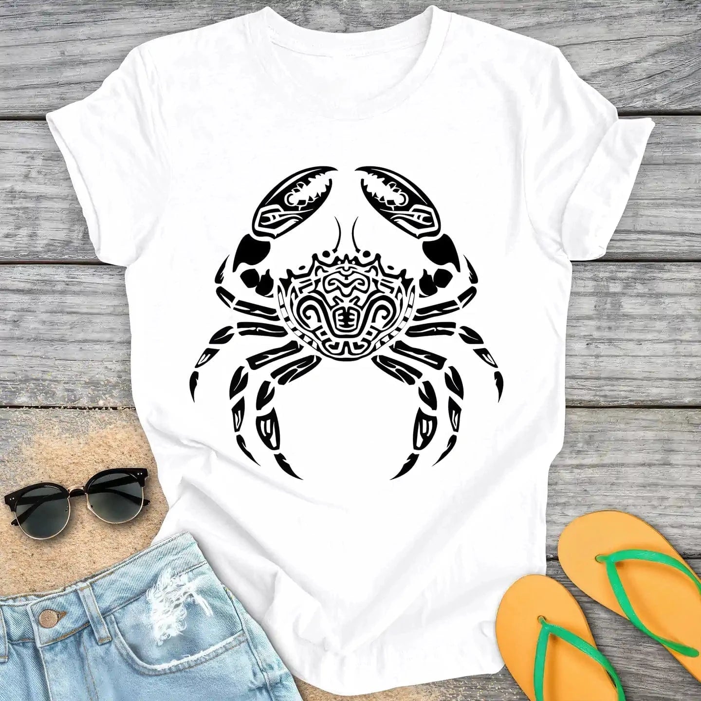 Tribal Crab Tattoo