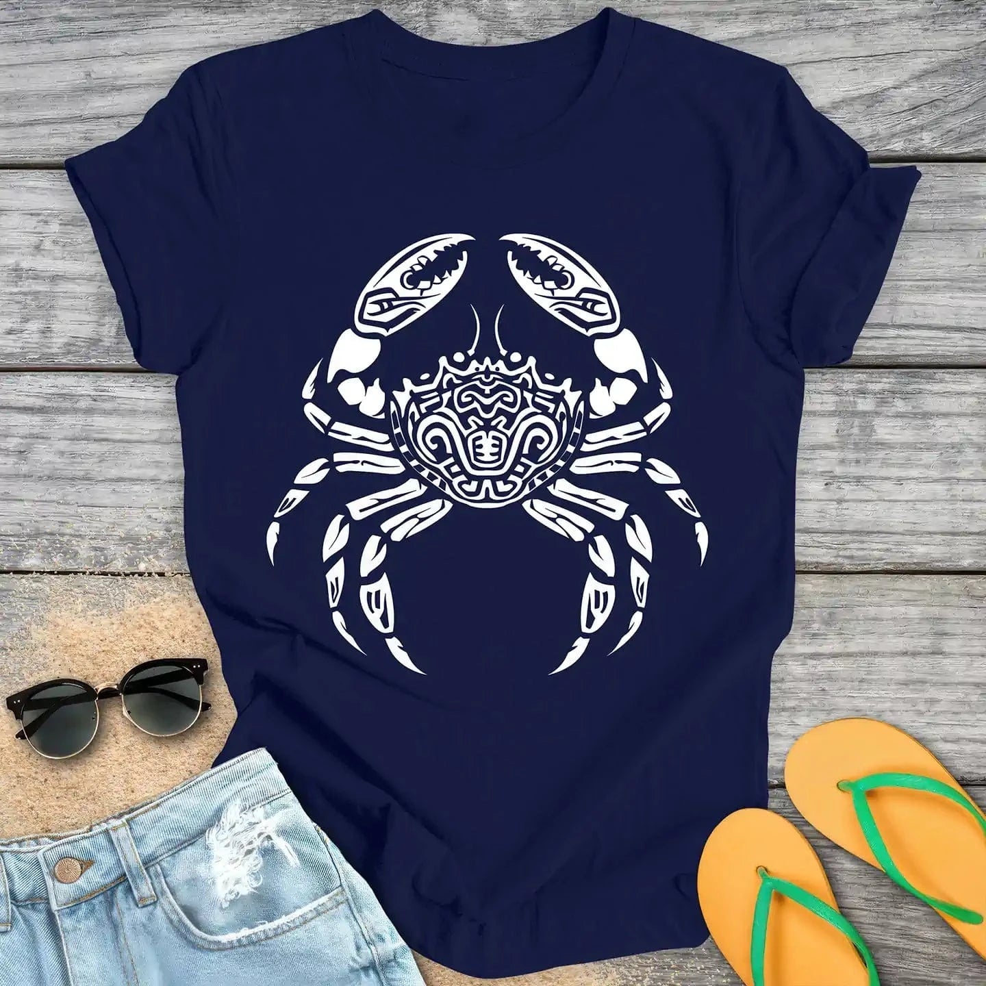 Tribal Crab Tattoo