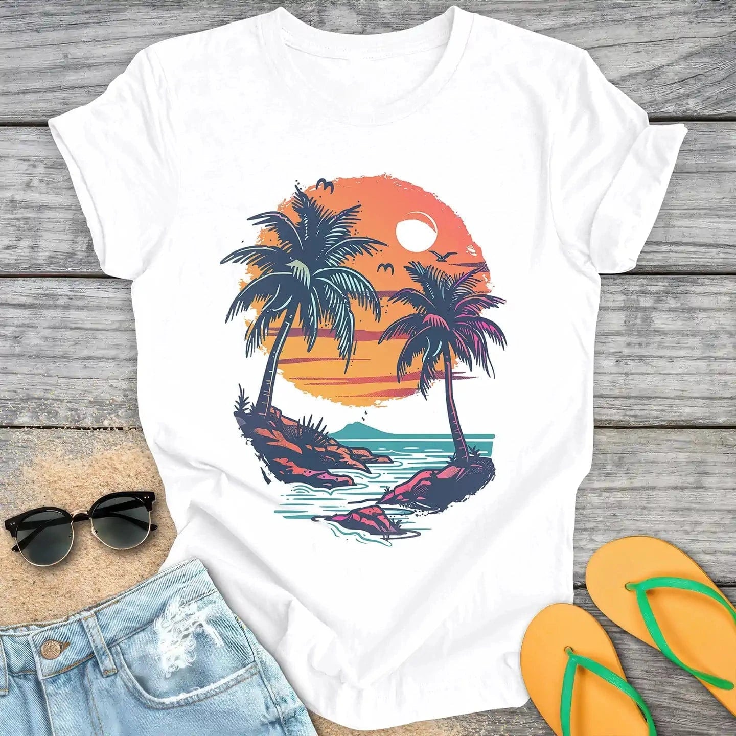 Vintage Retro Hawaii Oceanview