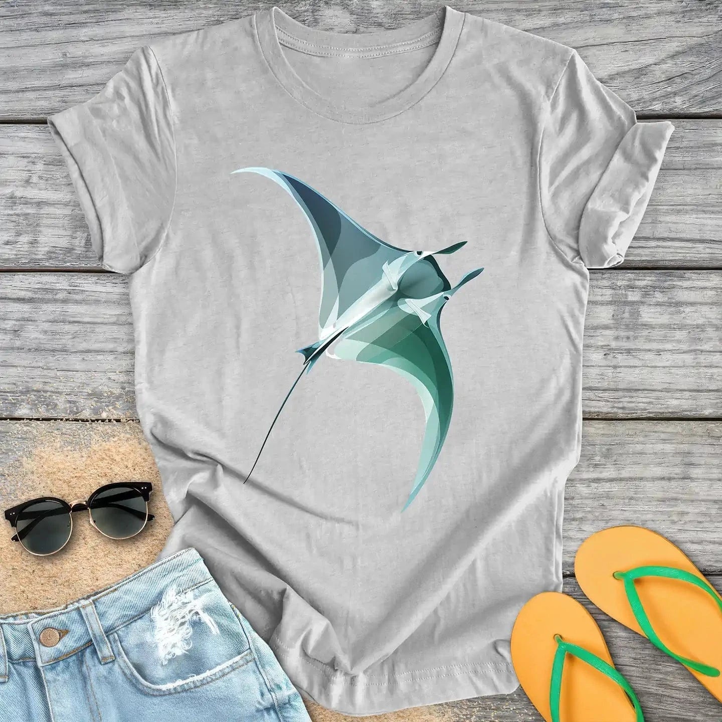Fluid Graceful Manta Ray