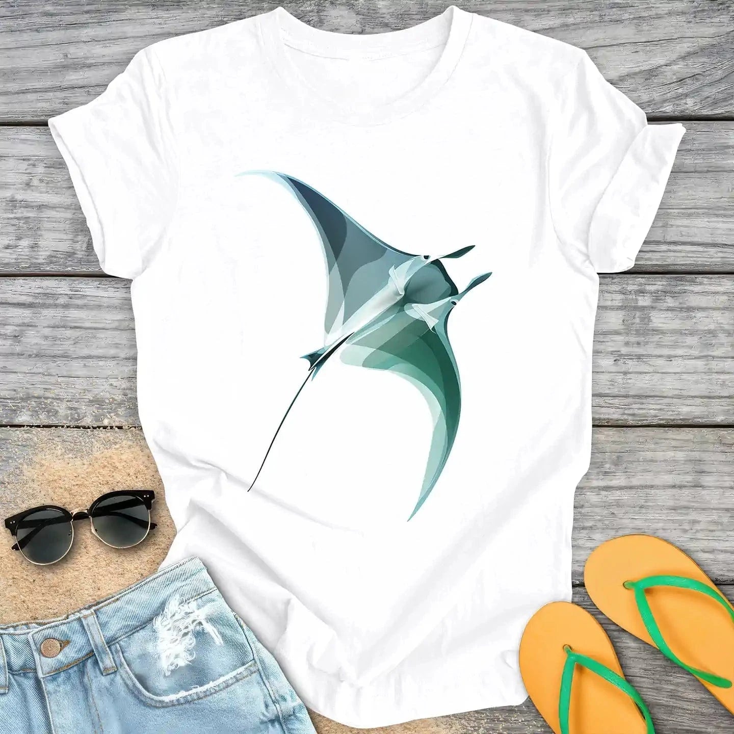 Fluid Graceful Manta Ray