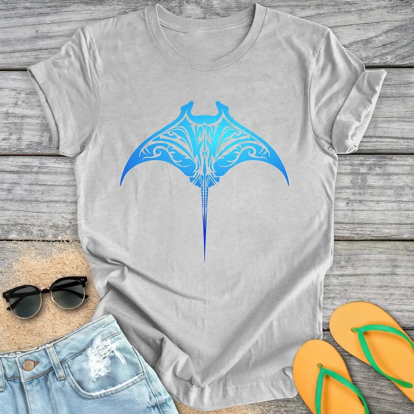 Tribal Blue Manta Ray
