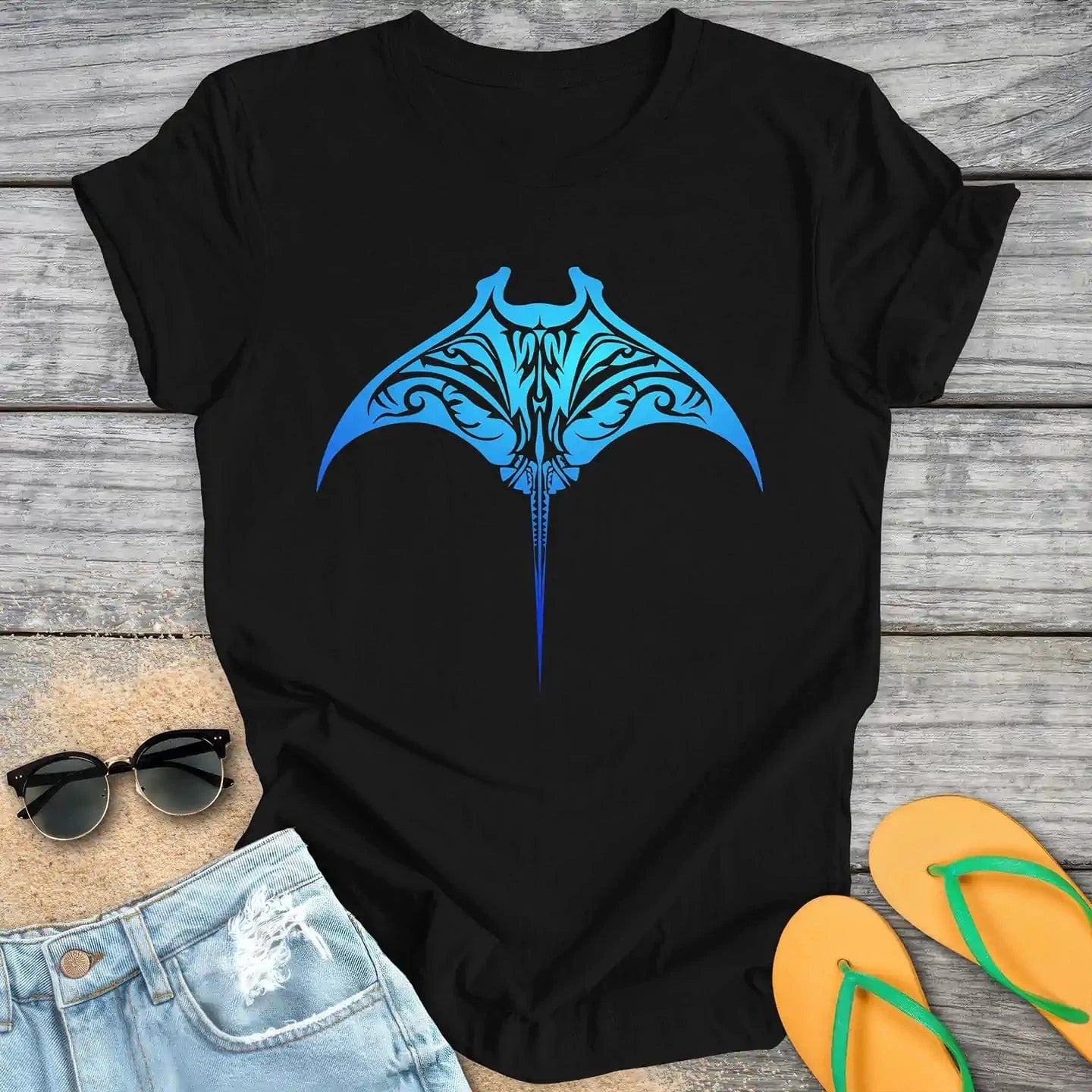 Tribal Blue Manta Ray