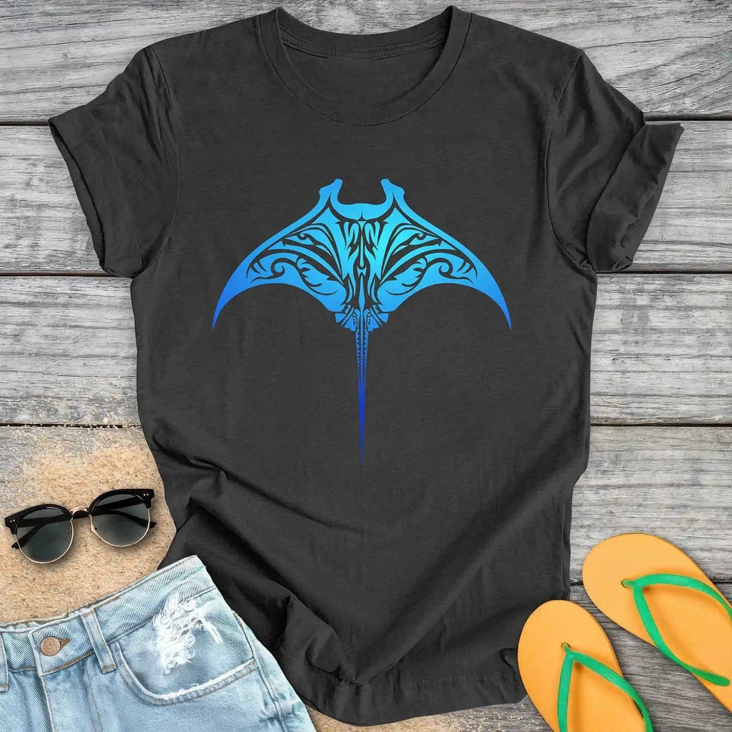 Tribal Blue Manta Ray