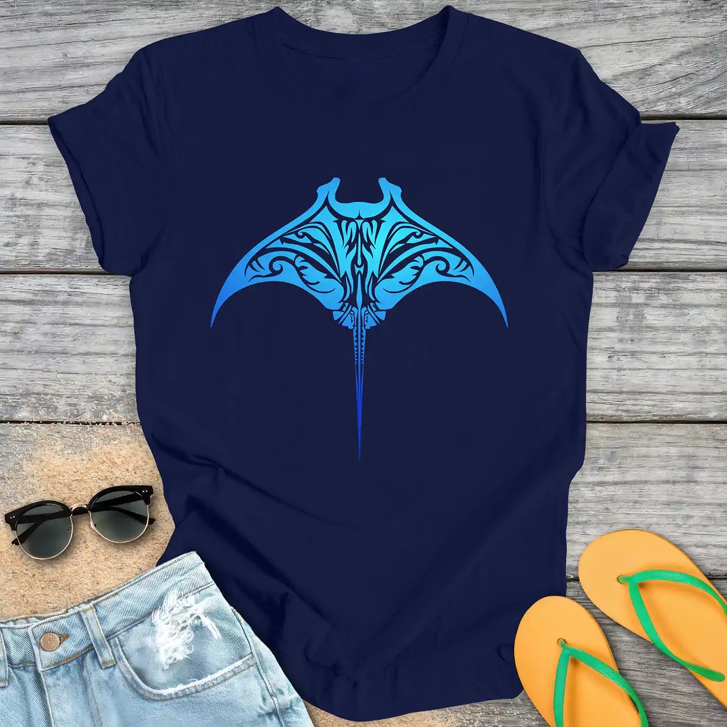 Tribal Blue Manta Ray